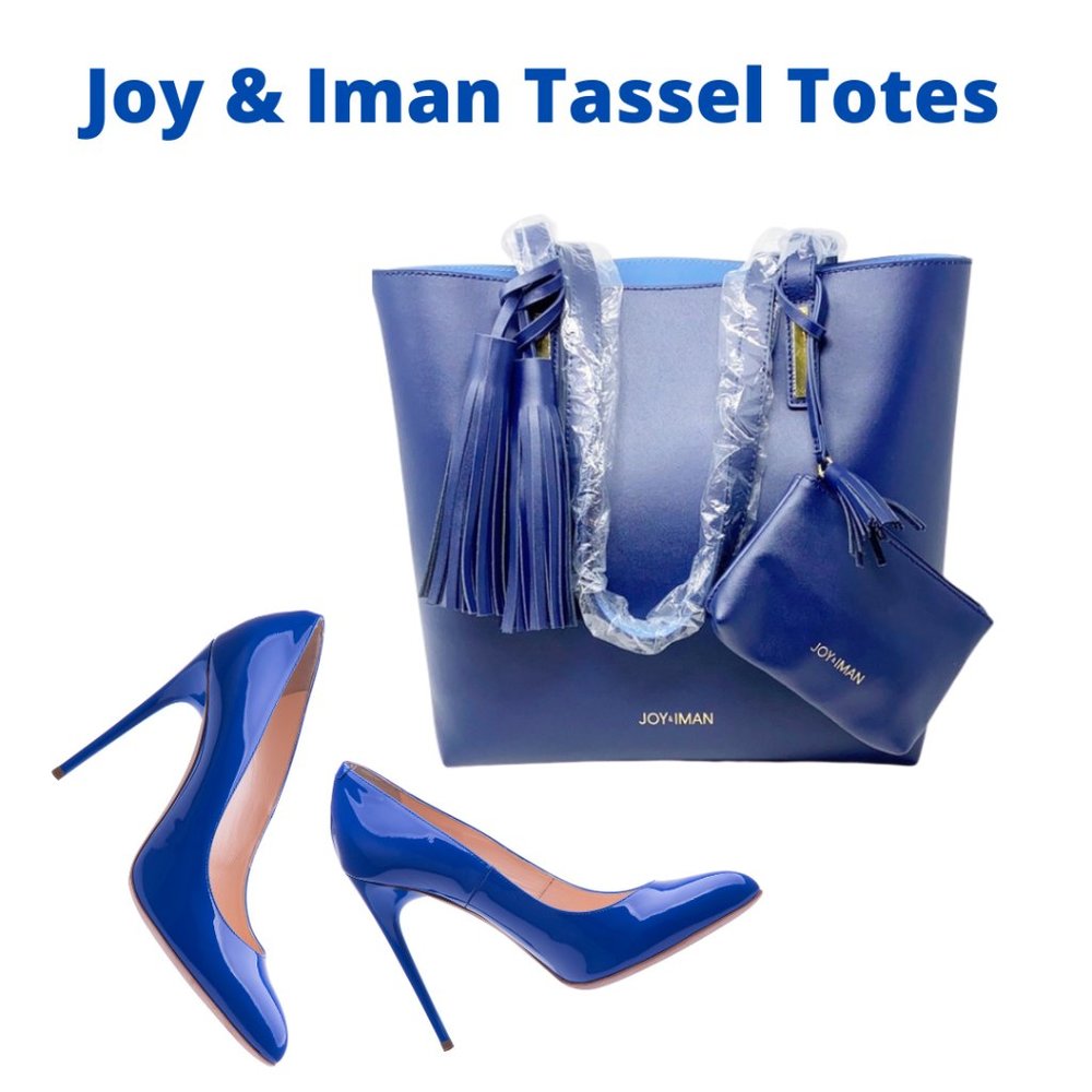 JOY & IMAN Tassel Chic Leather Handbag